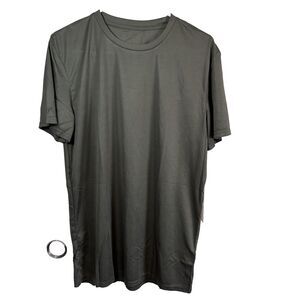 Shein Solid Olive Green Mesh Athletic Short Sleeve T Shirt Mens Size XL